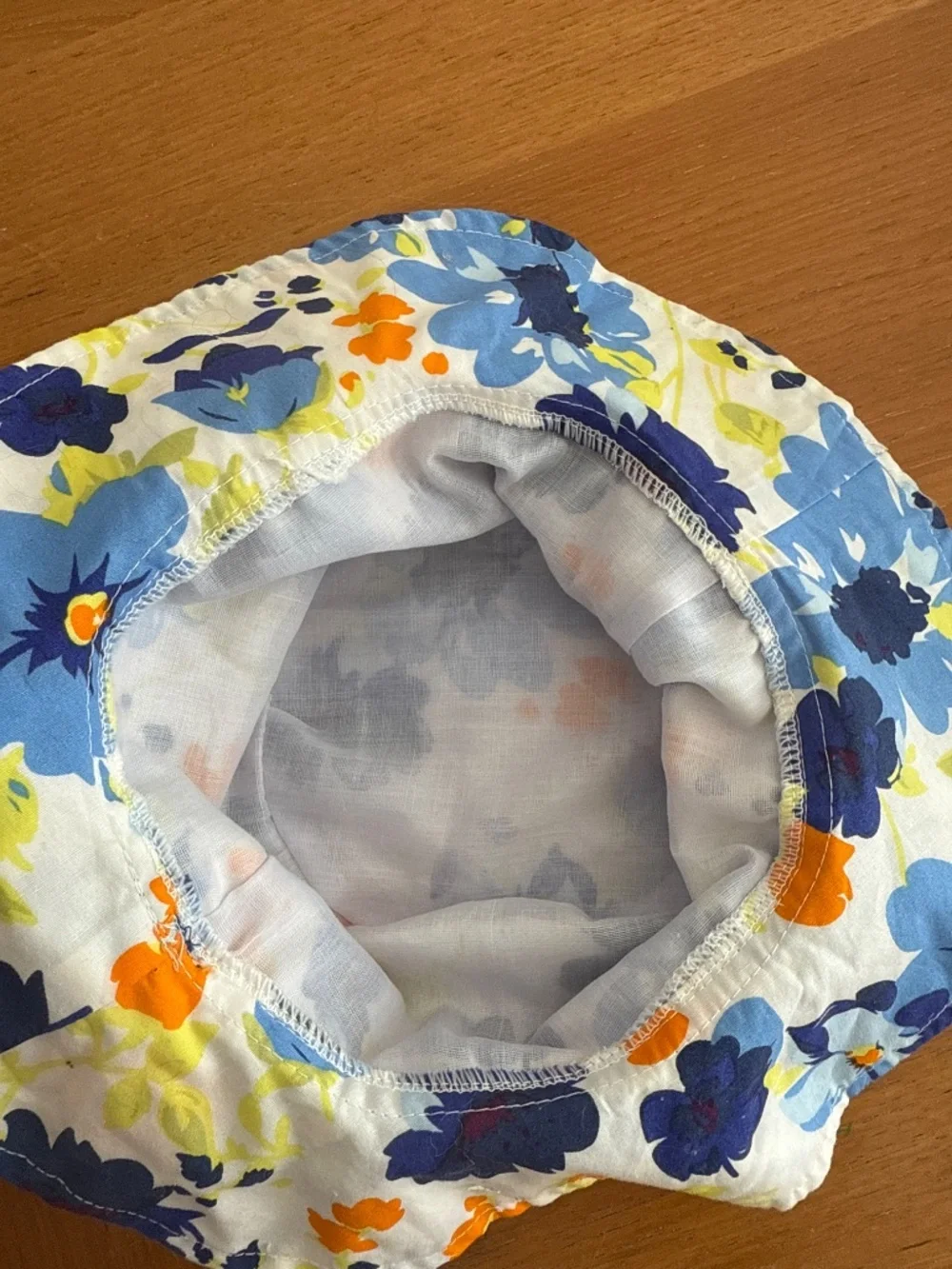 Girls cotton floral summer hat
